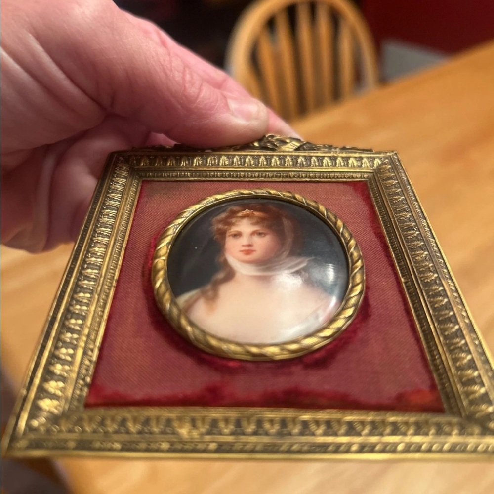 Antique 19th century miniature painting - Picture 3 of 4